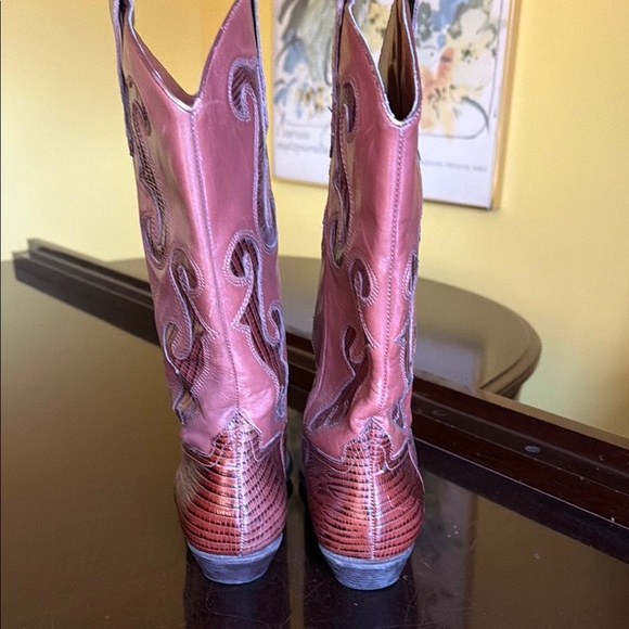 Brown Women’s Leather Western Cowboy Country Boots, 9.5M - Picture 6 of 12
